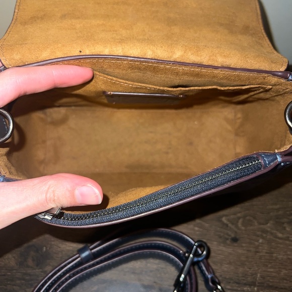 Coach Morgan Navy Blue Embossed Satchel - Picture 4 of 4